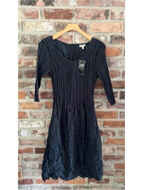 Alquema Black Crinkle Crush Dress NWT, 1